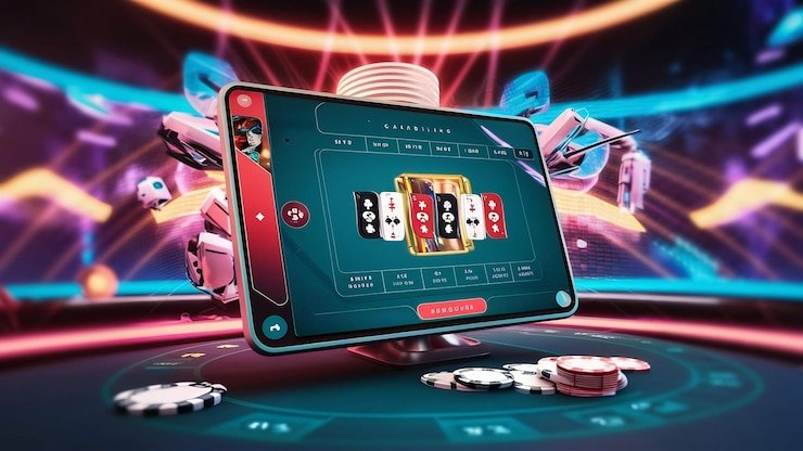 Multi-camera Dream Gaming studio setup showing live dealers and card tables